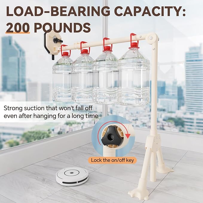 Clothes Drying Rack for RV Foldable Portable Suction Cup Laundry Drying Rack 95in*57in Expandable Clothing Dryer Wall Mounted Retractable Indoor Outdoor Use No Assembly 180° Free Rotation for Laundry