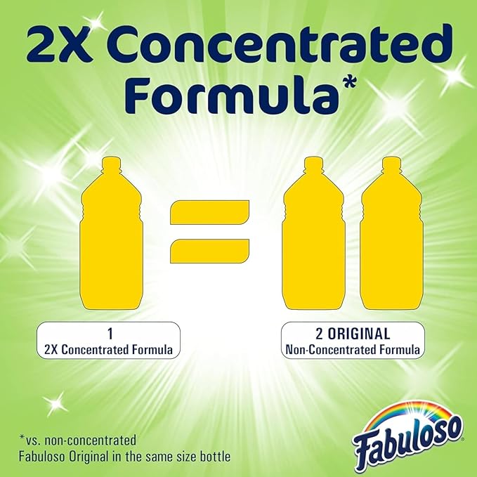 Fabuloso Multi-Purpose Cleaner 2x Concentrated Formulala - 128 fl oz - 1 Gallon - Cleaner Cloth - Colors & Packaging May Vary