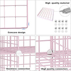 C&AHOME Wire Cube Storage, 9 - Cube Organizer Metal C Grids, Modular Shelves Units, Closet Organizer, Ideal for Home, Office, Living Room, 36.6”L x 12.4”W x 48.4”H, Pink UWCS3009P