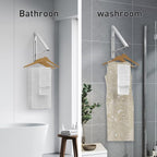 Wall Mounted Drying Rack Clothes Hanger Folding Wall Coat Racks Aluminum Home Storage Organiser Space Savers