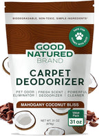 Good Natured Brand | Carpet Deodorizer & Freshener Powder | 31 oz Pet Odor Eliminator for Strong Odor & Pet Urine | Fresh Natural Mahogany Coconut Bliss Scent | Safe for Homes with Pets