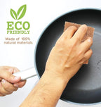 SCRUBIT Natural Scouring Pads (12 Pack) - Eco Friendly Scrubbing Pads for Kitchen Cleaning, Dishes, and Pots - Non-Scratch Kitchen Scrubbers - 100% Natural Sisal Fibers (12 Pack)