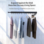 Foldable Clothes Drying Rack, 3 Fold Laundry Drying Rack Wall Mount, [No Drilling] Folding & Durable Space Saver for Laundry, Balcony, Bathroom, Patio, Dormitory, Apartment-White