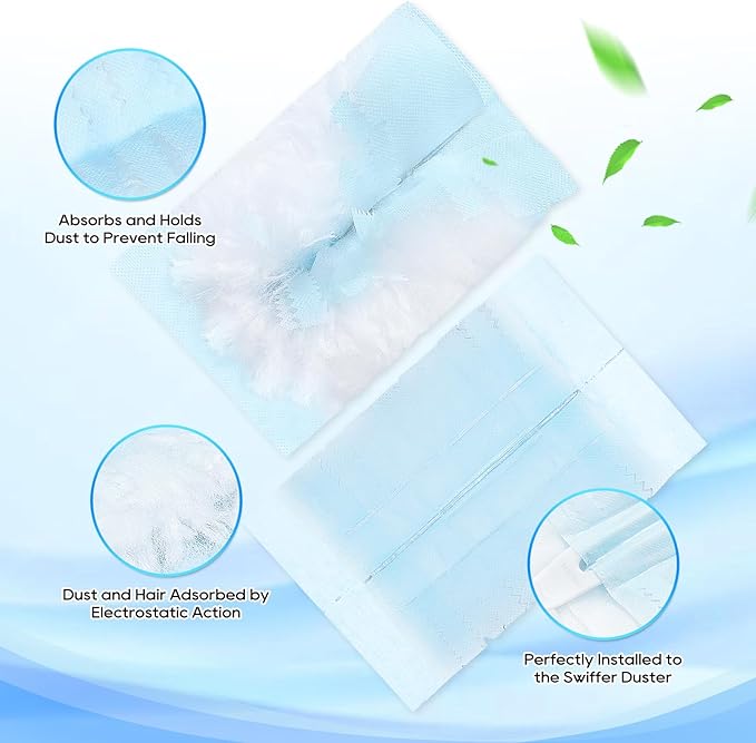 Duster Refill Compatible with Swiffer Hand Duster, Unscented Disposable Heavy Duty Duster Refills, Dusters Refills for Cleaning, Blinds & Ceiling Fan, 20 Count (Handle is Not Included)