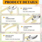 20 Pcs Pruning Shears for Gardening, Beige Garden Clippers Handheld Heavy Duty Plant Scissors Bypass Pruning Shears for Gardening Yard Hedge Flowers Tree Trimming Plant Cutter