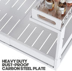 1 Pack-19"-32"W Expandable Under Sink Organizer With Upgrade Ball-Bearing Slide,2-Tier Pull Out Under Cabinet Organizer Height Adjustable,Not Suitable For Cabinets With Partitions In The Middle