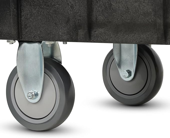 Rolling Utility Cart on Wheels, Heavy Duty Tool with Ergonomic Storage Handle and Deep Shelfs, Work Service for Garage, Warehouse, Workshop, 700-Pound Capacity 40 x 33 x 17-Inch