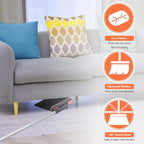 Broom with Dustpan Combo Set, 54'' Extendable Long Handle Broom, 180 Degree Rotating Brush Indoor Sweeping, Dustpan with Comb Teeth, Ideal for Home, Kitchen, Lobby, and Office