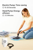 Vacuum Storage Bags with Electric Pump and Hand Pump,8 Pack Vacuum Seal Bags for Clothing,Space Saver Bags for Travel and Home(Large 60 * 80)