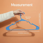 Utopia Home Plastic Hangers 50 Pack - Perfect Space Saving Clothes Hanger - Durable and Strong - Perfect Closet Organizers with Shoulder Grooves (Blue)