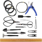 GARDENERA 16-Piece Professional Bonsai Tools Set for Precise Trimming and Shaping Trees for Professional and Amateur Gardeners