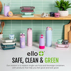 Ello Snap & Nest 10-Piece 4.5 Cup Plastic Meal Prep Set, Reusable Food Containers for Healthy Eating, Freezer, Dishwasher Safe, Seafoam