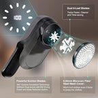 Fabric Shaver and Lint Remover with 2 Extra Blades, Led Digital Display Fabric Shaver for Furniture, 2 Speeds Powerful Ball Remover for Clothes Sweater Sofa Carpet