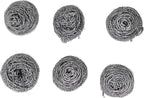 6Pcs Stainless Steel Scrubber Scrubbing Scouring for Kitchens Washing Scouring Pads Sticks Kitchen Tools