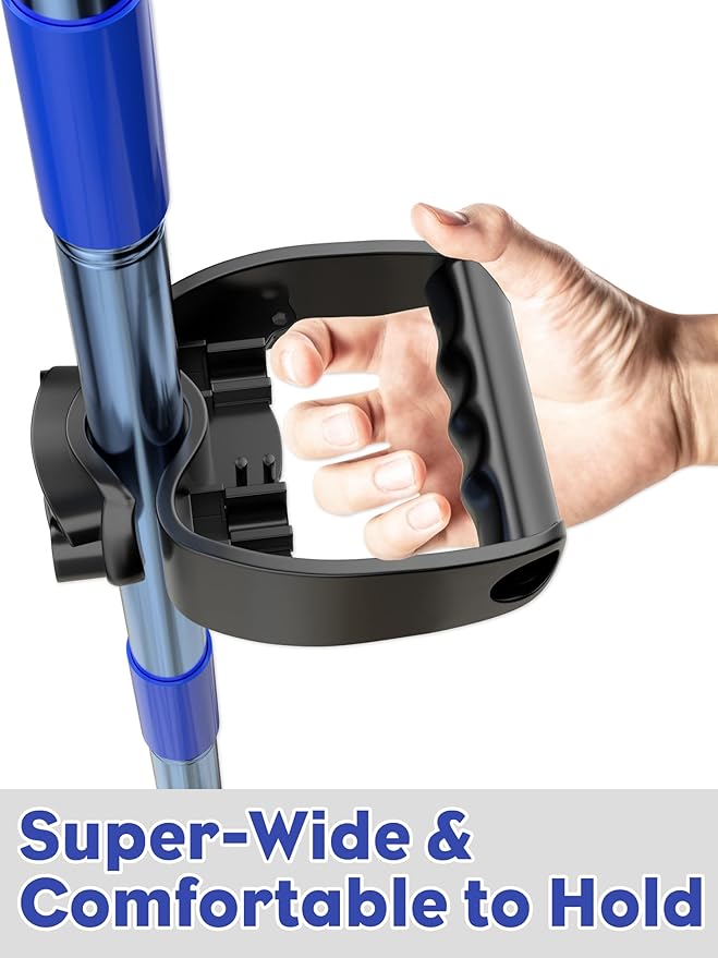 Garden Shovel Handle Attachment, Labor Saving Tool Grip for Back Saver, Work with Garden Shovels, Snow Shovels, Rakes, D Grip Ergonomic Handle Replacement, Black