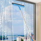 KOLLIEE Floor Squeegee Adjustable 59'' Long Handle Professional Floor Squeegee with Hook Water Squeegee Foam Blade for Concrete Floor Tile Pet Hair Floor Wiper