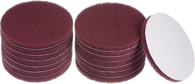 HARFINGTON 15pcs Drill Power Brush 5 inch Tile Scrubber Scouring Pads 800 Grit for Bathroom Kitchen Household Cleaning