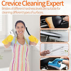 19 Pcs Small Crevice Cleaning Brush Set, Groove Gap Cleaning Tool for Cleaning Kitchen, Bathroom, Corner, Sink, Door, Blinds, Faucets, Window Track,Cup