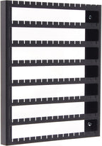 Angelynn's Wall Mounted Earring Holder Organizer Display for Women Small Earrings ONLY, Post Stud Dangle Pierced Earrings, Hanging Closet Jewelry Storage Rack, Luka Black 9"x11"