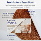 The Clean People Fabric Softener Sheets - Dryer Sheets - Softens & Removes Static Cling - Vegan Laundry Softener, Essential Oils - Sweet Petals & Vanilla 360 Pack