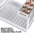 1 Pack Expandable Under Sink Organizers Storage With Upgrade Ball-Bearing Slide Tracks,2-Tier Pull Out Under Cabinet Organizer Height Adjustable,Not Suitable For Cabinets With Partitions In The Middle