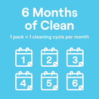 Seventh Generation Washing Machine Cleaner Free & Clear Targets Odor-Causing Residue Powered by Oxy Power 4.2 oz,6 Count (Pack of 2)