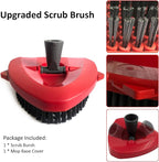 Spin Mop Scrub Brush Head Compatible with OCedar EasyWring 1 Tank System, Mop Scrubber Attachment, Upgraded Stiff Bristle Scrubbing Mop for Floor Cleaning