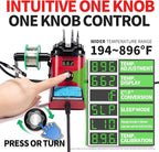 YIHUA 926 III 110W Soldering Iron Station Kit with LED Display, 2 Helping Hands, 3 Extra Iron Tips, 35g Lead-Free Solder, Solder Sucker, S/S Tweezers, °C/°F Conversion, Calibration & Sleep Features