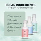 Frey Fabric Freshener Spray – Pack of 3 | Linen Spray Deodorizer for Laundry | Cedarwood, Sandalwood, Jasmine Rose | 2oz Bottles
