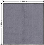 HOMEXCEL Microfiber Ultra Absorbent Cleaning Cloth, Lint Free, Streak Free Cleaning Rag Towels for Washing Cars, Kitchen and Window, 12.5 x 12.5 inches, Grey, 12 Pack