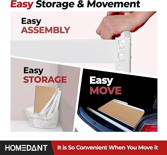 HOMEDANT White 5 Tier Laminated Boltless Heavy Duty Garage Storage Adjustable Wide Size Metal Shelving Unit Utility Rack Shelves Organization Shelf Shed Warehouse 47.7" W x 18.2" D x 71.3" H 4Pack