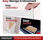 HOMEDANT White 5 Tier Laminated Boltless Heavy Duty Garage Storage Adjustable Wide Size Metal Shelving Unit Utility Rack Shelves Organization Shelf Shed Warehouse 47.7" W x 24.1" D x 71.3" H 3Pack