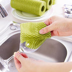 Disposable Dish Cloths Disposable Cleaning Towels, Reusable Wipes Absorbent Quick-Dry Kitchen Wipes, 50 Sheets