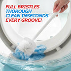 4Pack Toilet Bowl Brush and Holder Set - Toilet Scrubber Brush,Cleaning Brush,Bathroom Decor,Household Essentials,Cleaning Supplies,Home Essentials,White
