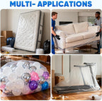 TICONN 2PK Plastic Mattress Bag for Moving Storage, Waterproof Mattress Protector Cover, Heavy-Duty Mattress Moving Supplies (4 mil, Twin)