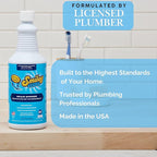 Ultra Concentrated & Super Fast Drain Opener | Safe, Made By Licensed Plumber | Clears Clogs in 10 Minutes | Odorless, Biodegradable, and Eco-Friendly | Prevents Future Clogs