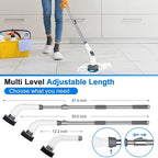 Electric Spin Scrubber, 550 RPM Cordless Home Cleaning Brush with Extended Handle, 3 Speeds, 8 Replacement Heads, IPX7 Waterproof, LCD Display – Power Shower Scrubber for Bathroom, Tub, Floor, Tile