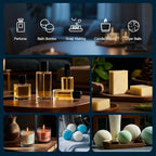 Essential Oil Blends, Essential Oils for Diffusers for Home, Relax Fragrance Oils Kit- Stress Relief, Sweet Dreams, Head Relief, Relax, Immunity for Aromatherapy, Humidifiers, Massage, 6x10ml