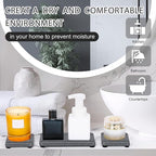 4PCS Fast Drying Diatomite Stone Soap Tray for Bathroom and Kitchen, Vanity Tray, Water Absorbing Coaster