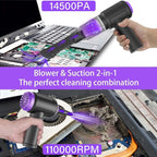 14500 Pa Computer Vacuum Cleaner Mini & 110000RPM Compressed Air Duster for Keyboard Cleaning Cordless Canned Air Powerful Energy Efficient
