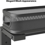 2 Pack 21.3IN-Depth Under Sink Organizer with Smooth Cylindrical Rail,2-Tier Pull Out Multi-Purpose Cabinet Storage for Bathroom&Kitchen,Height Adjustable,Rust-Resistant Coating-Black