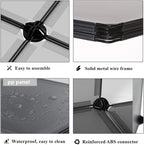 AWTATOS Cube Storage Organizer, 16 Cube Closet Organizer, Stackable Storage Cube Shelves, DIY Portable Closet Clothes Organizer Shelving for Bedroom, Closet, Wardrobe, Bathroom, Grey