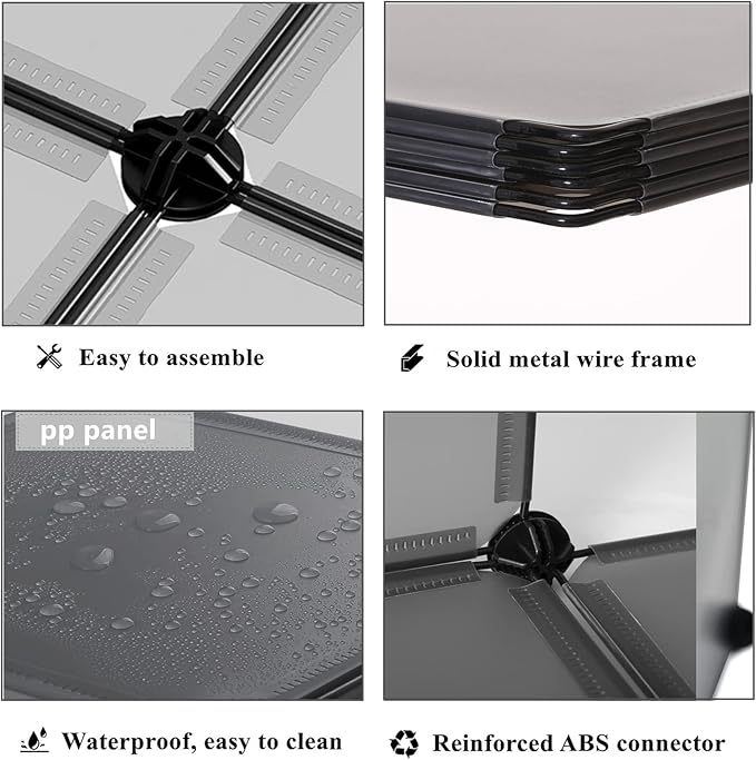 AWTATOS Cube Storage Organizer, 16 Cube Closet Organizer, Stackable Storage Cube Shelves, DIY Portable Closet Clothes Organizer Shelving for Bedroom, Closet, Wardrobe, Bathroom, Grey