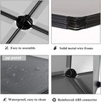 AWTATOS Cube Storage Organizer Closet Storage Cubes Shelves Bookshelf Clothes Organizer DIY Plastic 12 Cube Shelves for Home, Bedroom, Grey ULPZ022