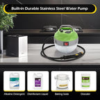 Dyna-Living Steam Cleaner 2500W Steamer for Cleaning with 1400ml Water Tank Steam Cleaner Handheld for Home Use, High-Pressure Steamer Cleaner for Car, Portable Car Steamer for Auto Detailing, Green