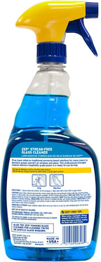 Zep Streak-Free Glass Cleaner - 32 Oz (Case of 4) ZU112032- Professional Grade Formula that Cleans Dirt, Fingerprints, Grime, Smoke Haze, and Toothpaste on Windows, Mirrors, and Other Glass Surfaces
