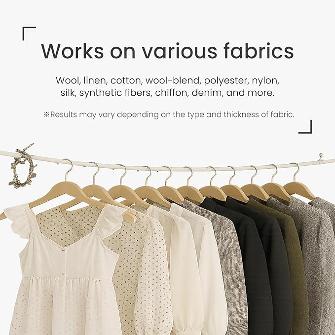 Osner Handheld Garment Steamer for clothes, 1450W Quick Heat Auto-trigger, Compact Travel Steamer, Clothes Steamer, Fabric Wrinkle Remover with Lint Brush Steam Nozzle (8.2 ft cord, White Plus)