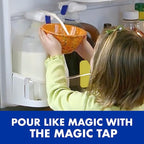 The Magic Tap Automatic Drink Dispenser - Hands-Free Beverage Dispenser for Fridge - Perfect for Milk, Juice - Gifts for Women & Men - 3 Pack, White