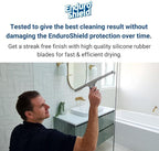 Squeegee & Window Washer Combo - Professional Grade Cleaning Tool for Sparkling Windows, Glass, and Surfaces - Ergonomic Design for Effortless Cleaning
