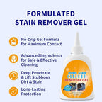 Home Stain Remover- Surface Stain Removal Gel Heavy-Duty Bathroom Cleaner for Shower Tiles, Grout, Caulk Washing Machine Seals - Thick Cling Formula, No Harsh Chemicals - 7.8oz